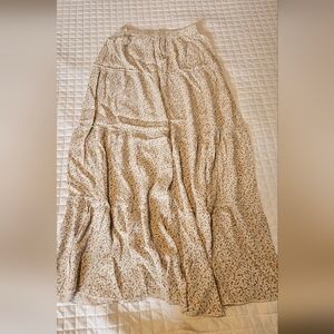 Brandy Melville Floral Beige Maxi Skirt